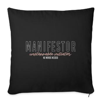 MANIFESTOR No Words Needed - Sofakissenbezug 45 x 45 cm - Schwarz - Vorne