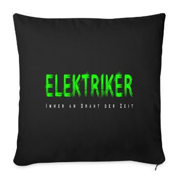 Elektriker Handwerker Design - Sofakissenbezug 45 x 45 cm - Schwarz - Vorne