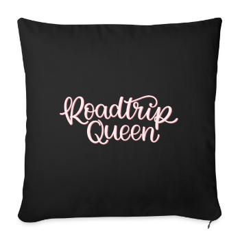 Road Trip Queen - Housse de coussin décorative 45 x 45 cm - noir - Devant