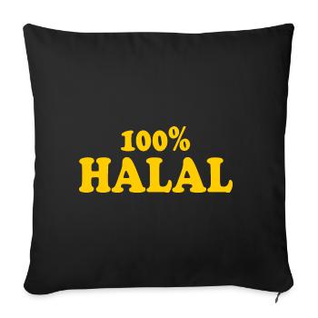 Halal - Housse de coussin décorative 45 x 45 cm - noir - Devant