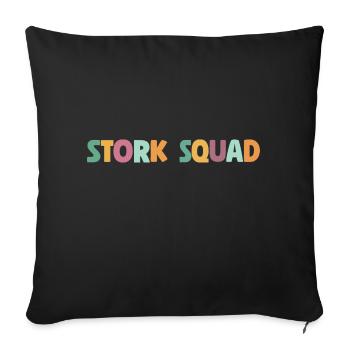 Stork Squad Labor & Delivery Nurse - Sofakissenbezug 45 x 45 cm - Schwarz - Vorne
