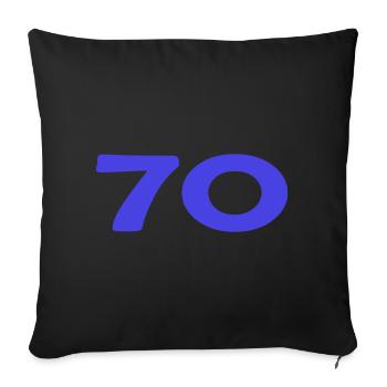 HAPPY BIRTHDAY. HAPPY BIRTHDAY. ANNIVERSARY. - Sofa pillowcase 17,3'' x 17,3'' (45 x 45 cm) - black - Front
