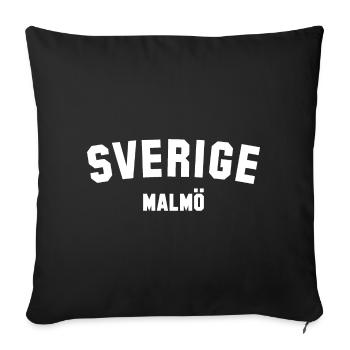 MALMÖ Sverige Suède Schweden - Housse de coussin décorative 45 x 45 cm - noir - Devant