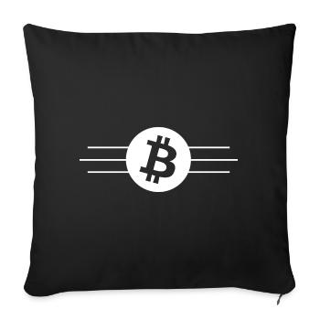 Le système monétaire Bitcoin - Housse de coussin décorative 45 x 45 cm - noir - Devant