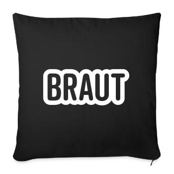 Braut Party Feier - Sofakissenbezug 45 x 45 cm - Schwarz - Vorne