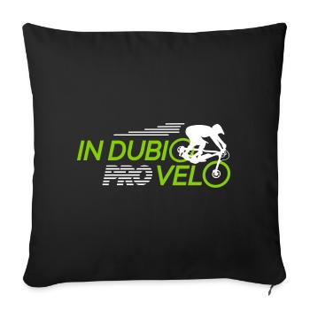 in dubio pro velo - Bicycle - Sofa pillowcase 17,3'' x 17,3'' (45 x 45 cm) - black - Front