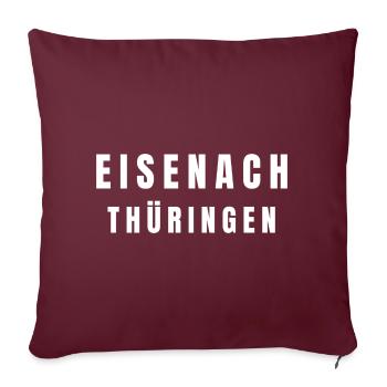 Eisenach, Thuringe - Housse de coussin décorative 45 x 45 cm - bordeaux - Devant