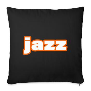 JAZZ - Sofa pillowcase 17,3'' x 17,3'' (45 x 45 cm) - black - Front