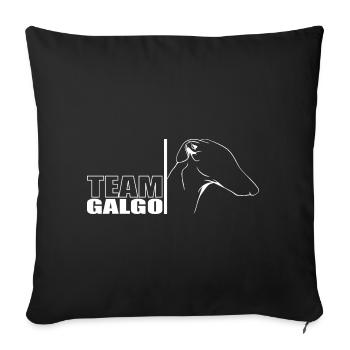 TEAM Galgo Dog Dog Galgo Español Wilsigns - Sofa pillowcase 17,3'' x 17,3'' (45 x 45 cm) - black - Front