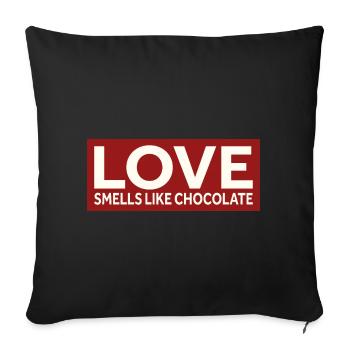 L’AMOUR SENT LE CHOCOLAT - Housse de coussin décorative 45 x 45 cm - noir - Devant