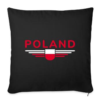 I Love Poland, Elegance Style Design T-Shirt - Sofa pillowcase 17,3'' x 17,3'' (45 x 45 cm) - black - Front