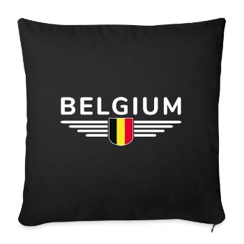 I Love Belgium Tenue T-Shirt Design - Housse de coussin décorative 45 x 45 cm - noir - Devant