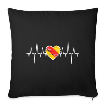 The Baden heartbeat - Sofa pillowcase 17,3'' x 17,3'' (45 x 45 cm) - black - Front