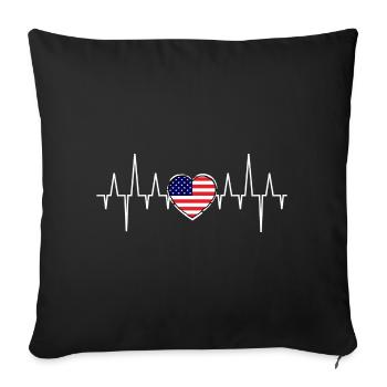 La fréquence américaine - Housse de coussin décorative 45 x 45 cm - noir - Devant