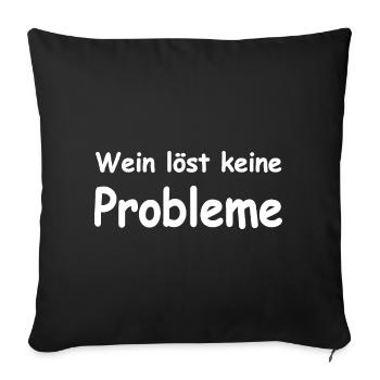 Wein - Sofakissenbezug 45 x 45 cm - Schwarz - Vorne