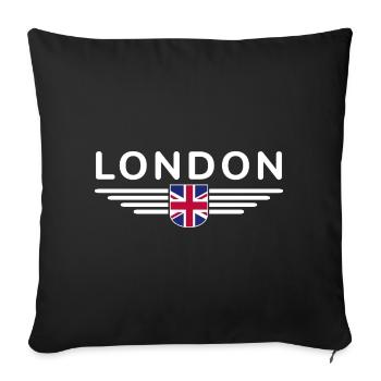 T-shirt London Fan avec style - Housse de coussin décorative 45 x 45 cm - noir - Devant