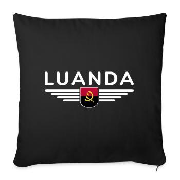 Luanda Design – Fierté de la capitale - Housse de coussin décorative 45 x 45 cm - noir - Devant
