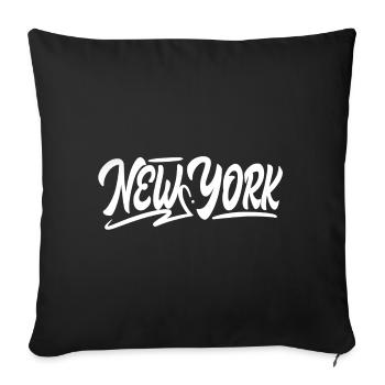 NEW YORK - Sofakissenbezug 45 x 45 cm - Schwarz - Vorne