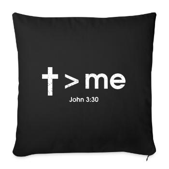 Cross John 3:16 God Loves You - Sofa pillowcase 17,3'' x 17,3'' (45 x 45 cm) - black - Front