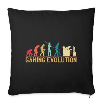 Gaming Evolution Kunstwerk - Sofakissenbezug 45 x 45 cm - Schwarz - Vorne
