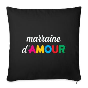 Godmother of Love - Family - Baptism - Sofa pillowcase 17,3'' x 17,3'' (45 x 45 cm) - black - Front