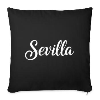 Seville Hand Lettering Script - Sofa pillowcase 17,3'' x 17,3'' (45 x 45 cm) - black - Front