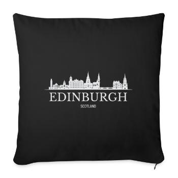 Edinburgh Skyline, Edinburgh, Schottland - Sofakissenbezug 45 x 45 cm - Schwarz - Vorne