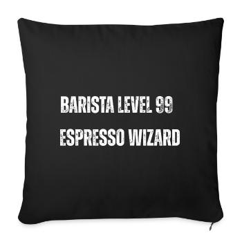 Barista Level99 Espresso Wizard - Housse de coussin décorative 45 x 45 cm - noir - Devant