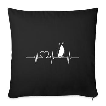 Pinguine Pinguin - Sofakissenbezug 45 x 45 cm - Schwarz - Vorne