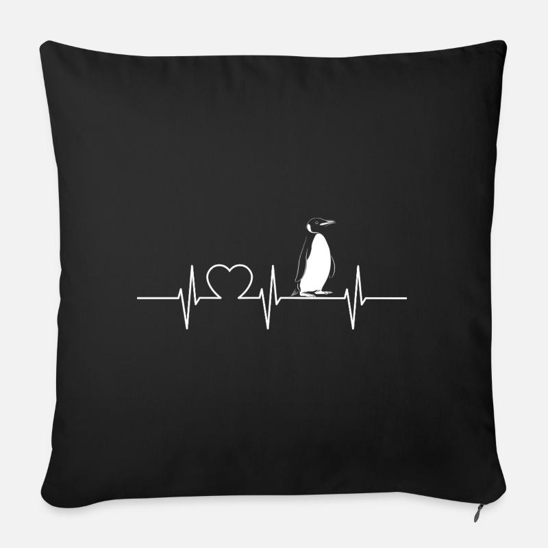 Pinguine Pinguin - Sofakissenbezug 45 x 45 cm - Schwarz