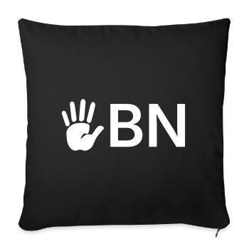 Open-Hand BN Simple Block Letters - Sofa pillowcase 17,3'' x 17,3'' (45 x 45 cm) - black - Front