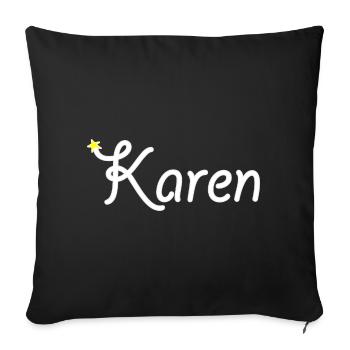 Karen - Sofa pillowcase 17,3'' x 17,3'' (45 x 45 cm) - black - Front
