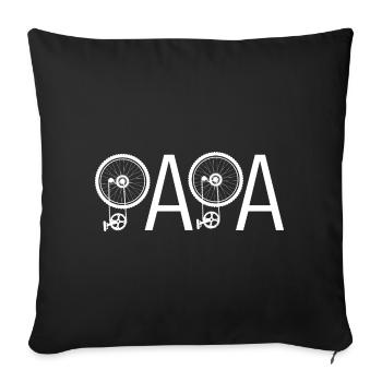 Radspoke Typography: Bicycle Font Dad - Sofa pillowcase 17,3'' x 17,3'' (45 x 45 cm) - black - Front