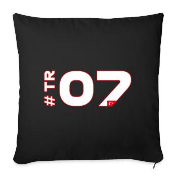 -TR07-2026 - Housse de coussin décorative 45 x 45 cm - noir - Devant