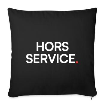 Hors service humour fatigue moderne - Housse de coussin décorative 45 x 45 cm - noir - Devant