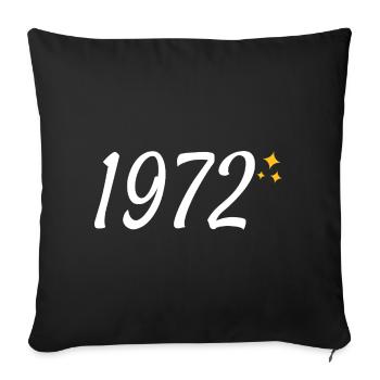 1972 - Housse de coussin décorative 45 x 45 cm - noir - Devant