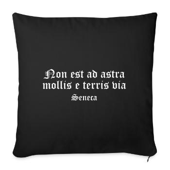 Non est ad astra Gothic Latin - Sofa pillowcase 17,3'' x 17,3'' (45 x 45 cm) - black - Front