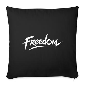 Freedom Brushstroke Energy - Sofa pillowcase 17,3'' x 17,3'' (45 x 45 cm) - black - Front