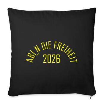ABI 2026 Freiheit - Sofakissenbezug 45 x 45 cm - Schwarz - Vorne