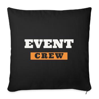Event Crew Staff Team Event Helper Folder - Sofa pillowcase 17,3'' x 17,3'' (45 x 45 cm) - black - Front