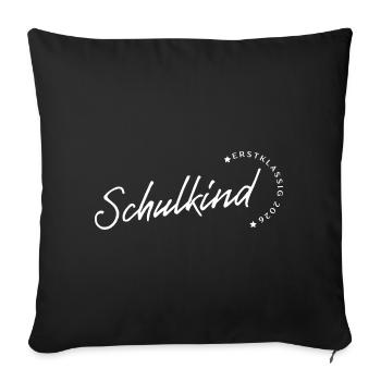 Schulkind 2026 Erstklassig Einschulung Design - Sofakissenbezug 45 x 45 cm - Schwarz - Vorne