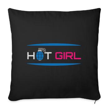 Heiße sexy Girl Power - Sofakissenbezug 45 x 45 cm - Schwarz - Vorne