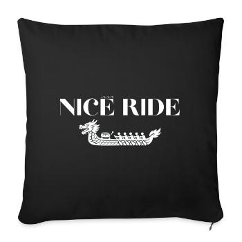 Nice dragon boat ride - Sofa pillowcase 17,3'' x 17,3'' (45 x 45 cm) - black - Front