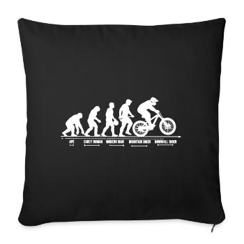 Mountain Bike Evolution Downhill MTB Gift - Sofa pillowcase 17,3'' x 17,3'' (45 x 45 cm) - black - Front