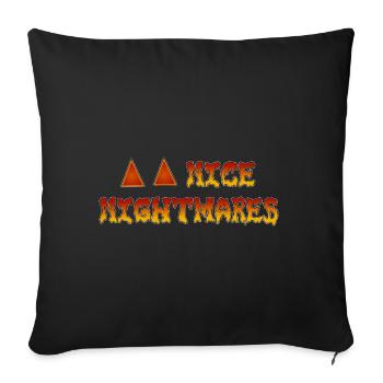 Nice Nightmares Halloween Eyes - Sofa pillowcase 17,3'' x 17,3'' (45 x 45 cm) - black - Front