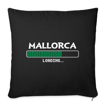 Mallorca loading loading bar - Sofa pillowcase 17,3'' x 17,3'' (45 x 45 cm) - black - Front