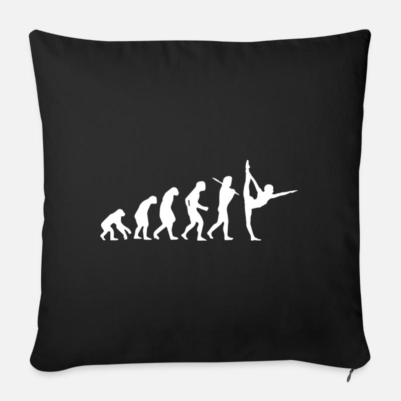 Yoga Gymnastique Cadeau Evolution Namaste - Housse de coussin décorative 45 x 45 cm - noir