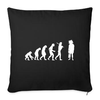 Homme des cavernes de Neandertal Cadeau Évolution - Housse de coussin décorative 45 x 45 cm - noir - Devant