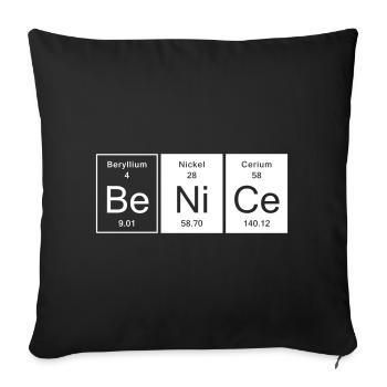 Nice - Be Nice - Housse de coussin décorative 45 x 45 cm - noir - Devant
