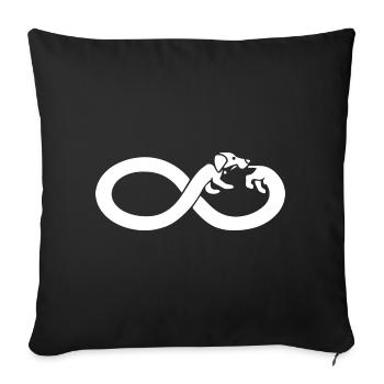 Teckel Infinity - Housse de coussin décorative 45 x 45 cm - noir - Devant